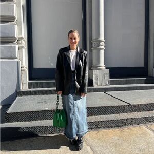 Younique Jean Maxi Skirt Sz 7 Medium Women's